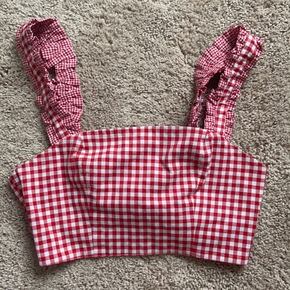 Gingham crop top
